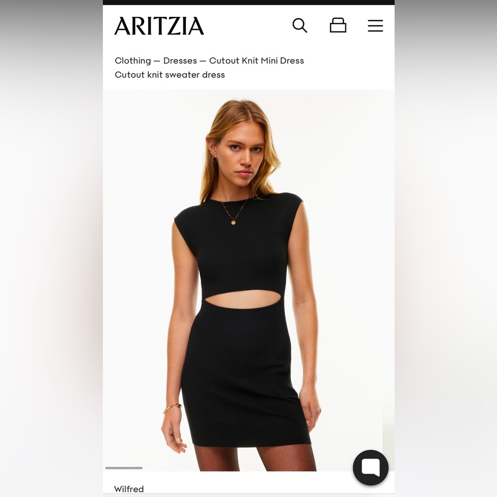 Wilfred Cutout Knit Mini Dress